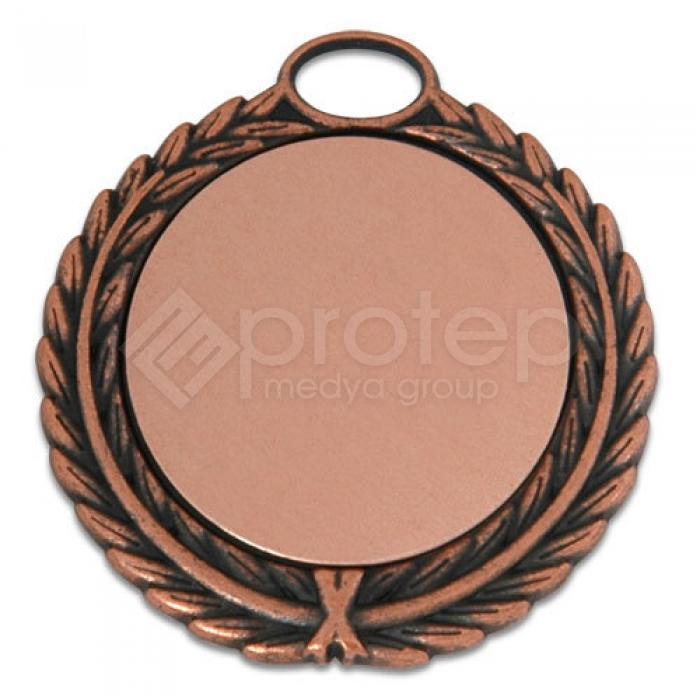 Madalya Çelenkli 6 cm Bronz