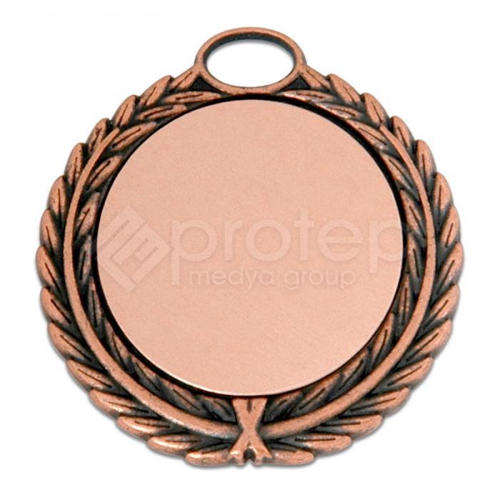 Madalya 7 cm Çelenkli Bronz