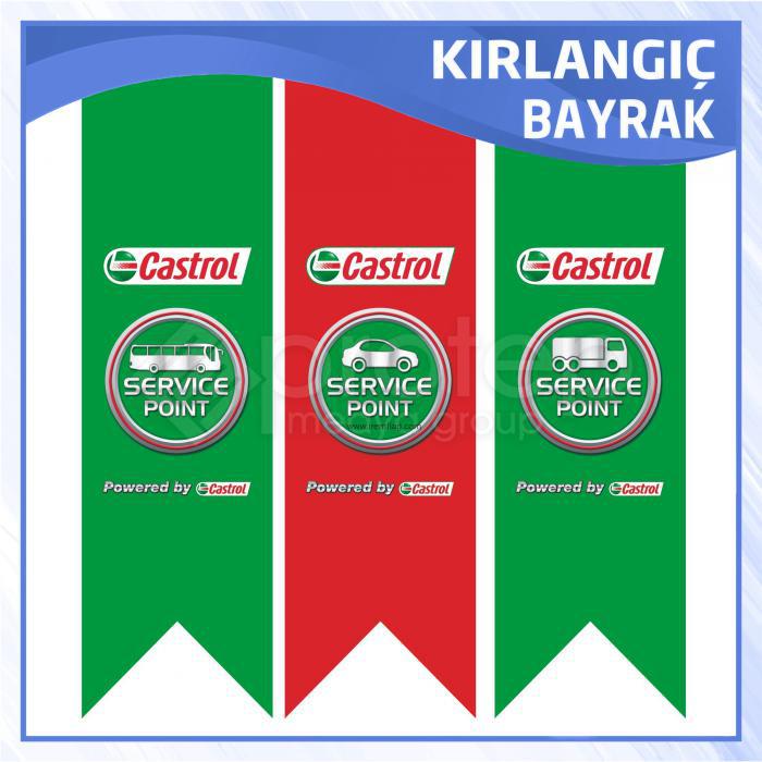 50x200 cm Özel Logolu Kırlangıç Bayrak