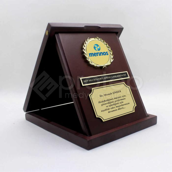 Ahşap Kutulu Fasetli Lazer Kesim Albüm Plaket 15x20