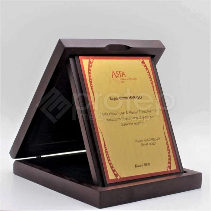 Ahşap Kutulu Albüm Plaket 12x16