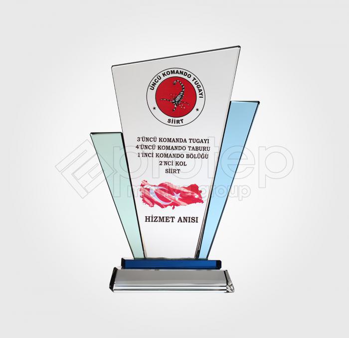 Asker Hizmet Anısı Kristal Plaket ŞLT-098