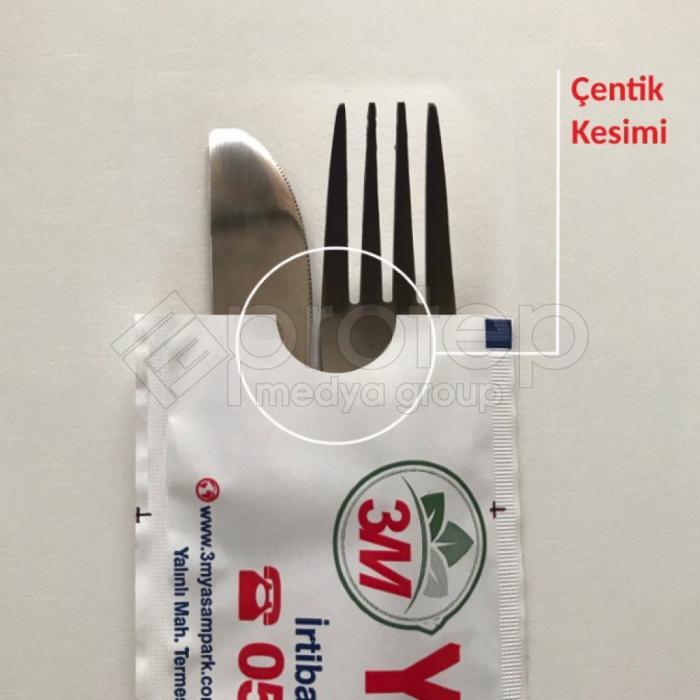 Logo Baskılı Opp Çatal Bıçak Kılıfı - 1 kg