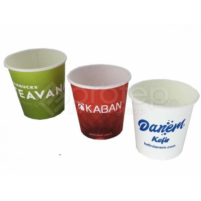 Klişe Baskılı 4 oz Karton Bardak