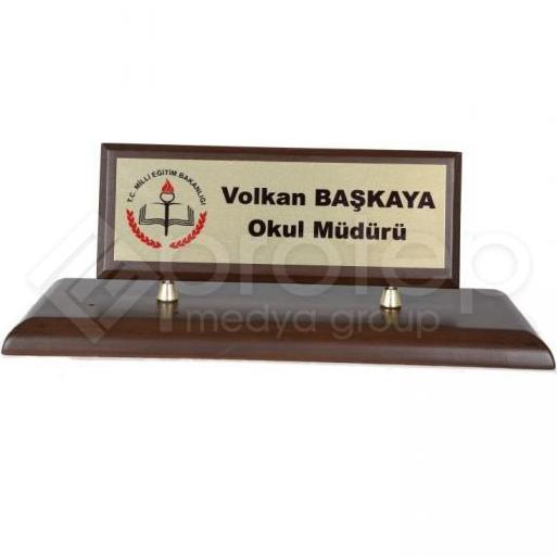 Ekonomik Ahşap Masa İsimliği - AES-04