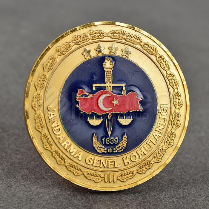 Kişiye Özel Üretim Askeri Hatıra Altın Kaplama Madalya