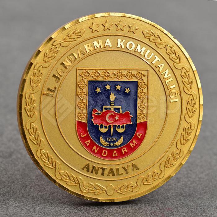 Kişiye Özel Üretim Askeri Hatıra Gold Madalyası