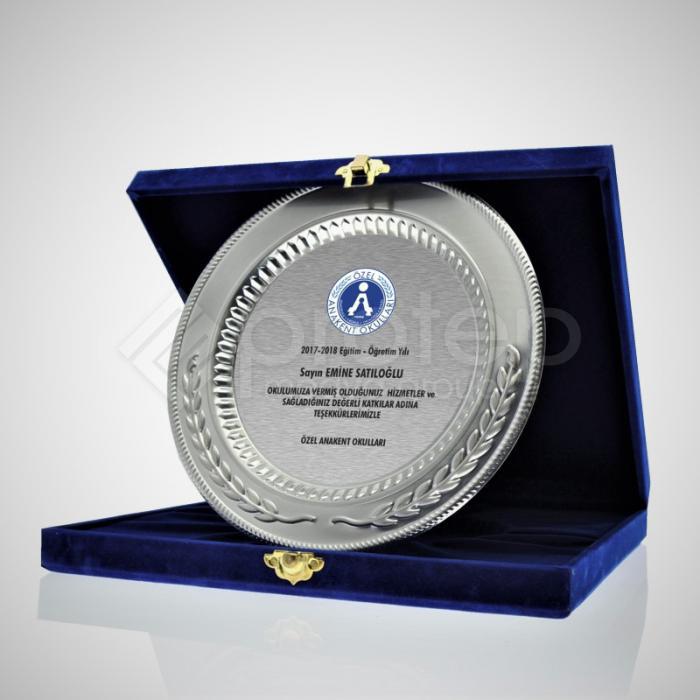 GÜMÜŞ TABAK PLAKET - 30 CM - TB-06