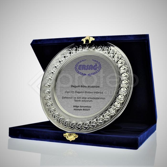 GÜMÜŞ TABAK PLAKET - 30 CM - TB-08