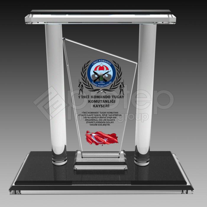 Askeri Hizmet Anısı Anıt Kristal Plaket ŞLT-103