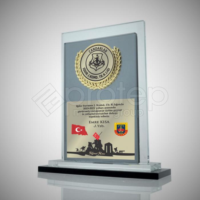 Jandarma Tayin Hizmet Anısı Kristal Plaket ŞLT-119