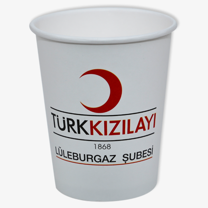 Klişe Baskılı 7 oz Karton Bardak