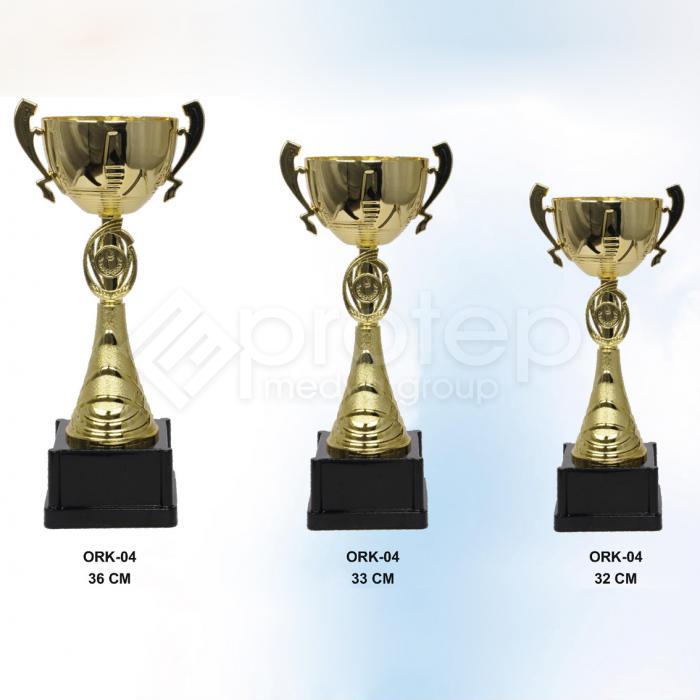 Altın Üçlü Ödül Kupası Set 36-33-32 CM