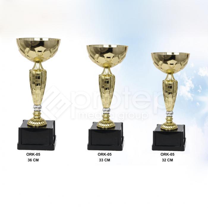 Altın Üçlü Ödül Kupası Set 36-33-32 CM