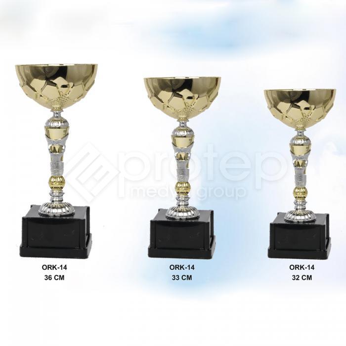 Altın Üçlü Ödül Kupası Set 36-33-32 CM