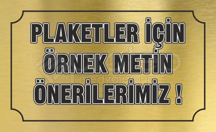 Plaket Yazıları