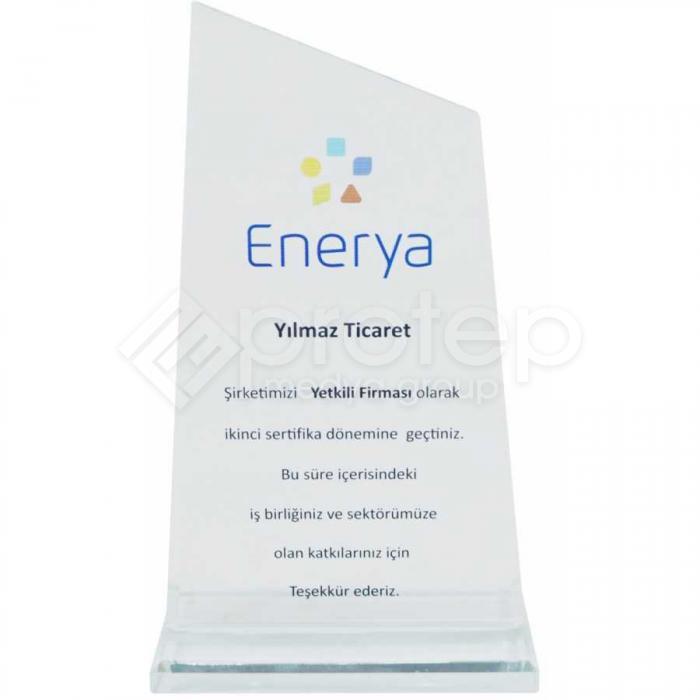 Kristal Plaket Şeffaf Dağ