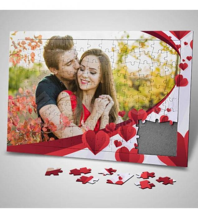 Sevgililer Gününe Özel Puzzle A3 130 Parça Yap Boz