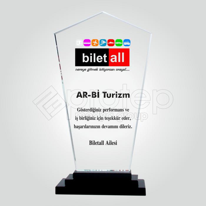 Kristal Cam İş Birliği Teşekkür Plaketi