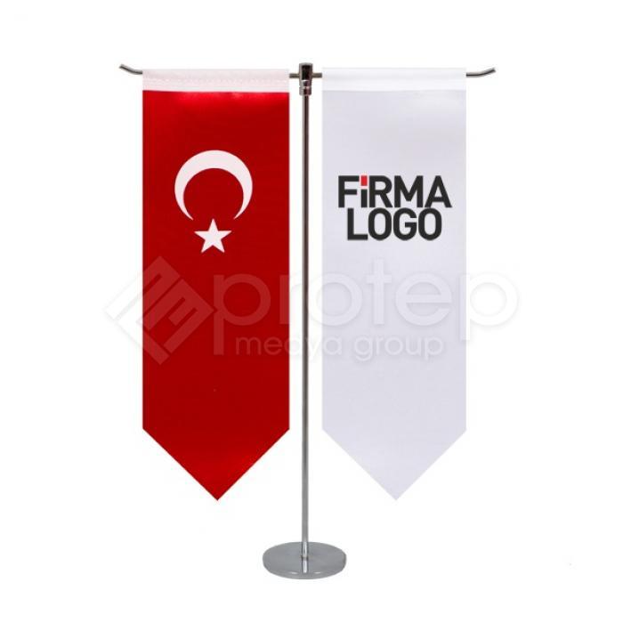 T Tipi Kılıç Kesim Masa Bayrağı
